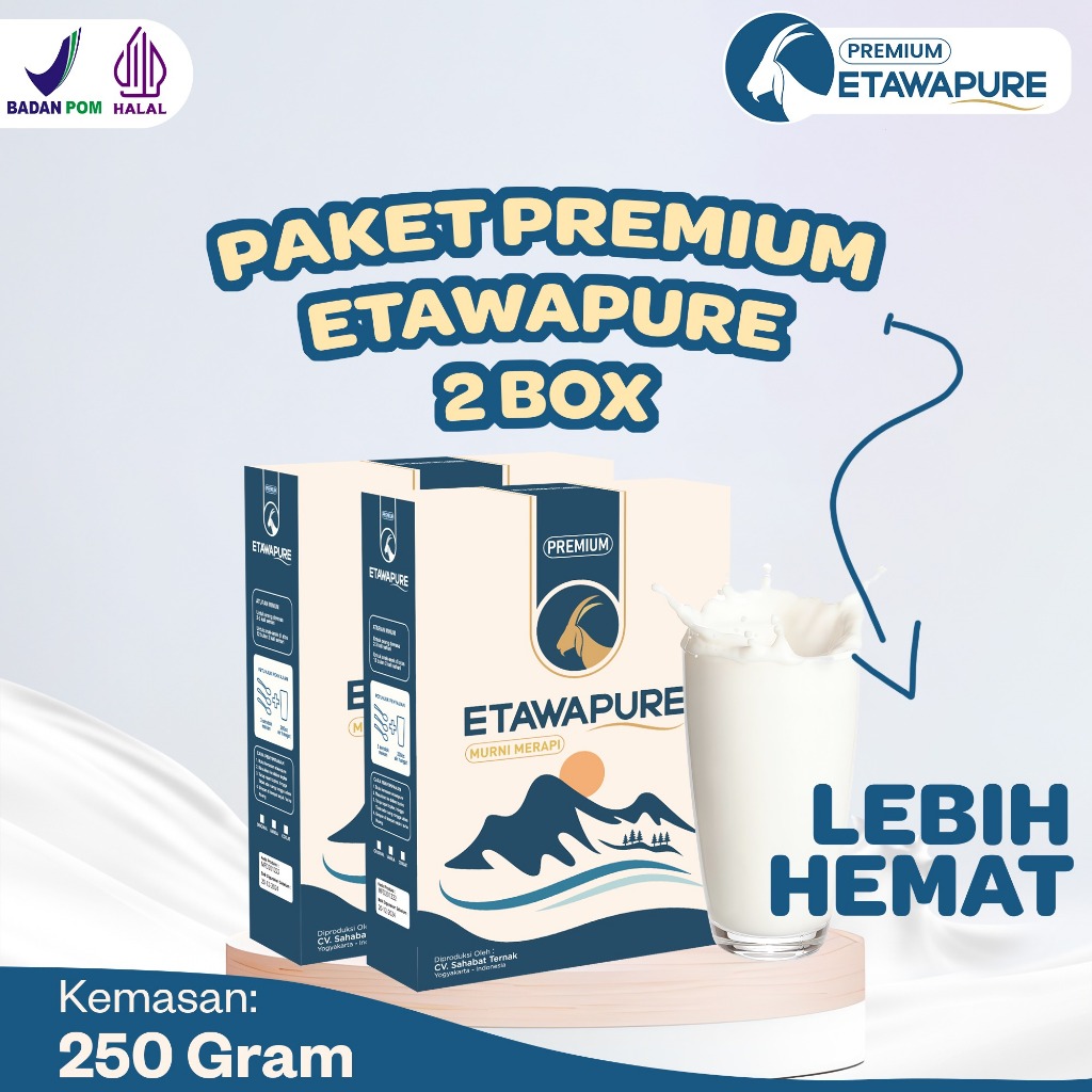 

PAKET 2 BOX Etawapure Susu Kambing Etawa Murni