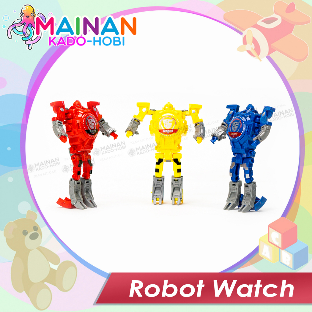 HADIAH UALNG TAHUN MAINAN ANAK JAM TANGAN ROBOT TRANSFORMER