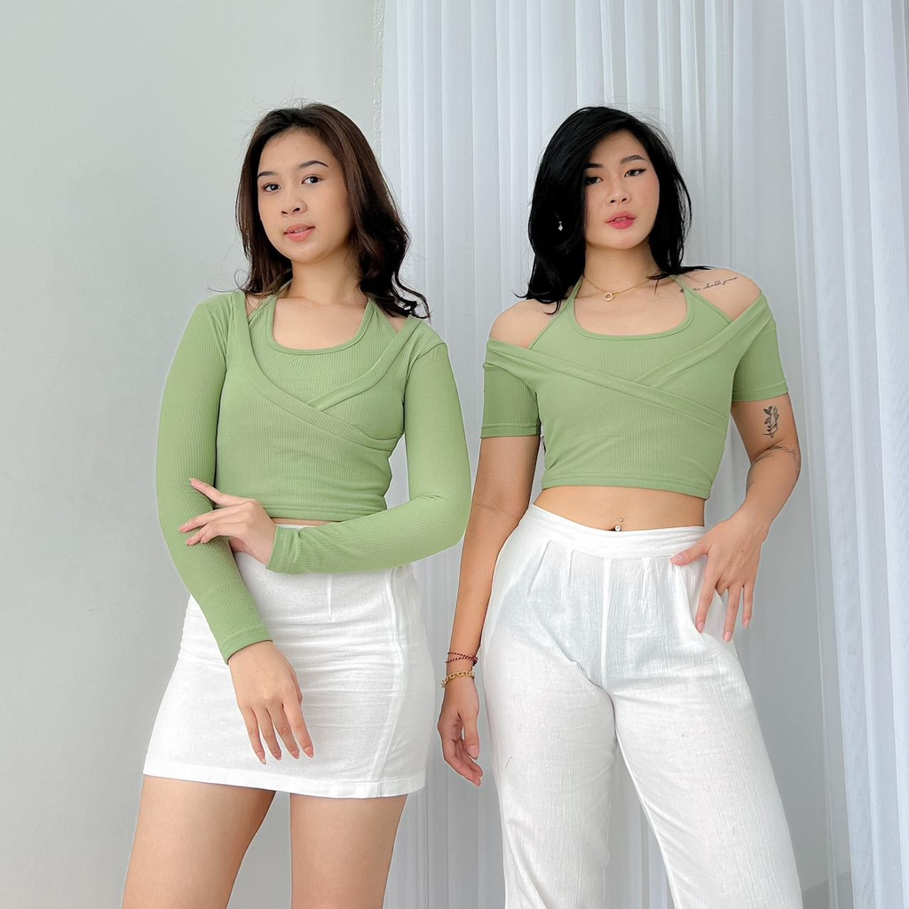 SILAMO TOP /  Lengan Panjang / Lengan Pendek / Top Rib