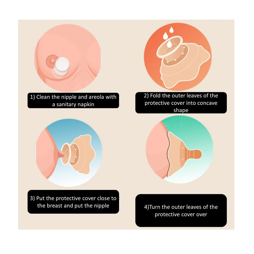 Pelindung Puting Silikon Bentuk Nipple Dot / Double Layer Silicone Nipple Protector Breastfeeding Mother Protection Shields BPA FREE