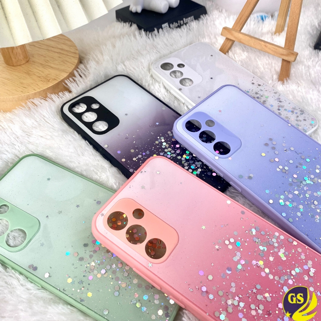 Samsung A54 A34 A04E A14 5G A04 2023 Case Dove Glitter Bling Star Light Candy Camera Macaron Gliter Pelindung Kamera