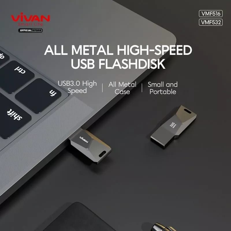 E_   VIVAN Flashdisk 16GB USB 3.0 High Speed Flashdisk Metal VIVAN VMF516