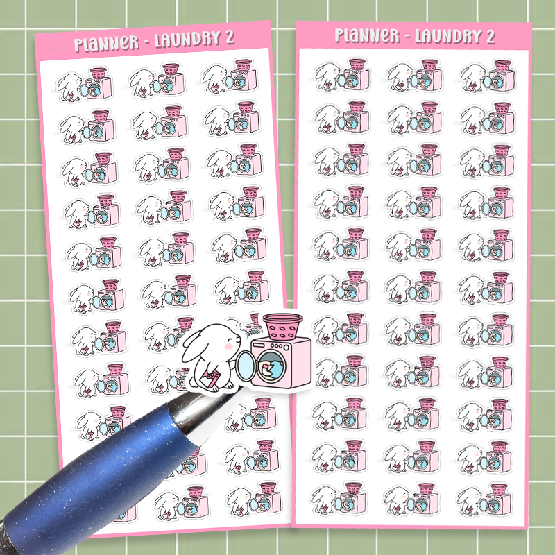 

Laundry #2 Sticker Planner Bujo Bullet Journal Cuci Baju