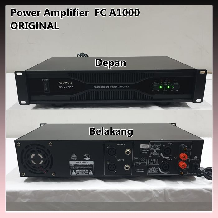 POWER AMPLIFIER FIRSTCLASS FC A 1000 AMPLI FC A 1000 FC A1000 ORIGINAL