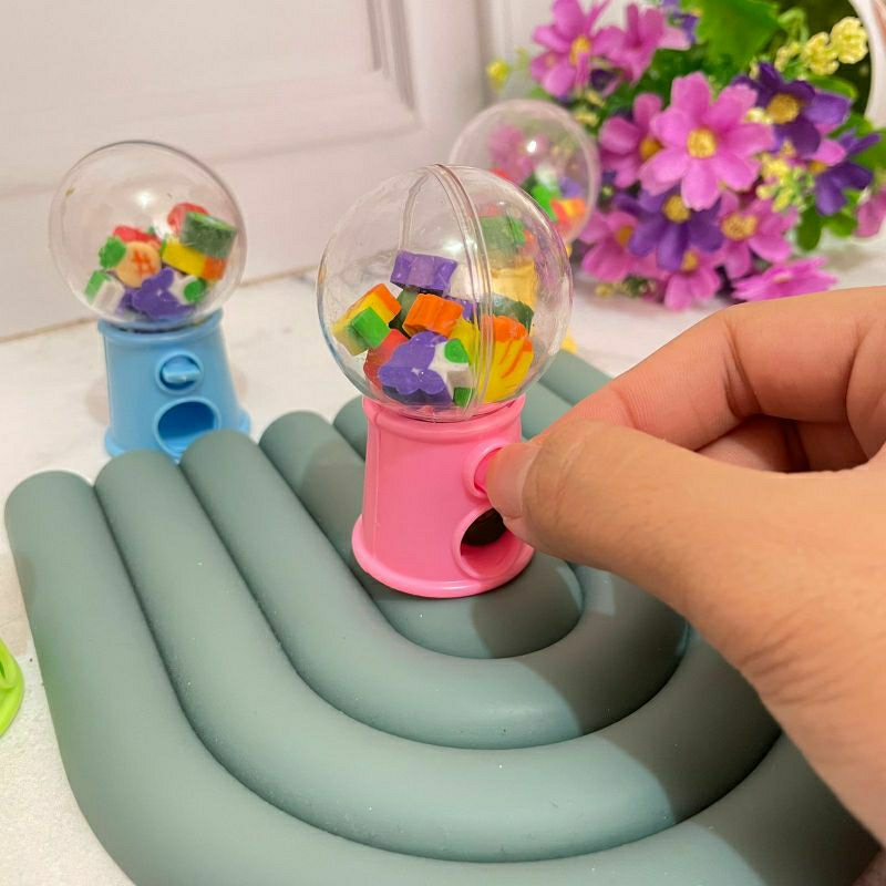 

Paket penghapus buah buahan mini dispenser lucu imut