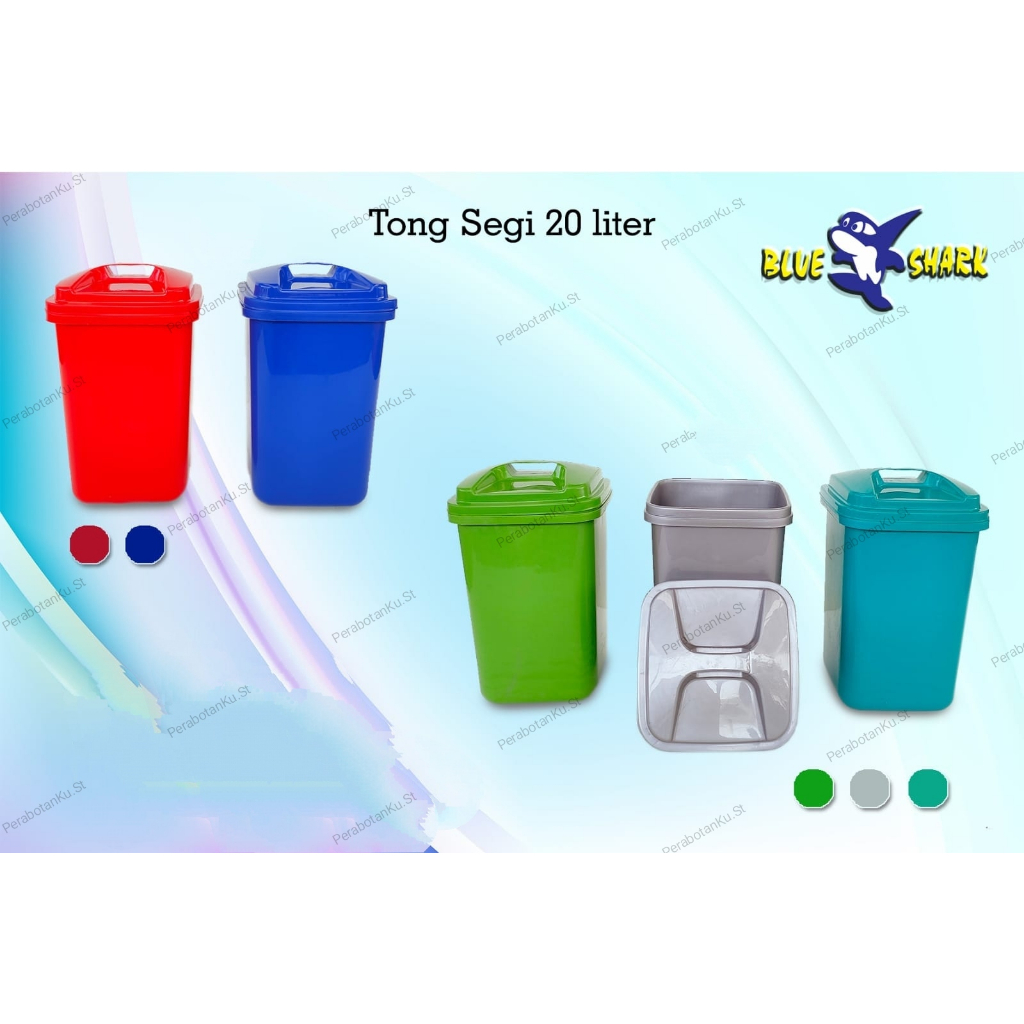 TONG AIR PLASTIK PERSEGI 20 LITER/ TONG KOTAK PLASTIK/ TONG SAMPAH KOTAK