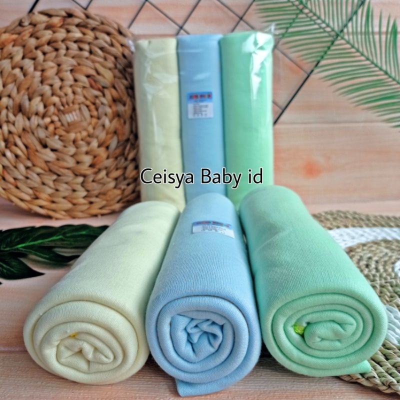 3 pcs bedong bayi pernel kekinian terlaris , bedong polos ukuran 100x90 cm untuk bayi baru lahir