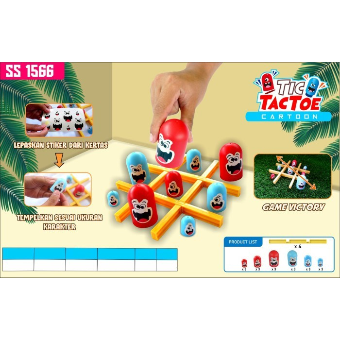 Mainan Edukasi Strategy Tic TacToe Board Game SS1566 - Family Games