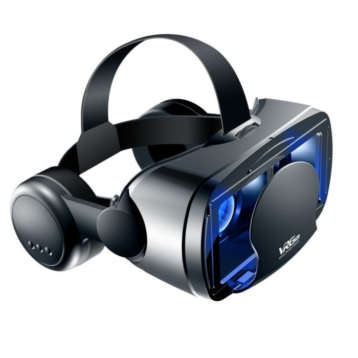 VRG VR Box 3D Virtual Reality Glasses with Headphone - VRGPRO+ - Black