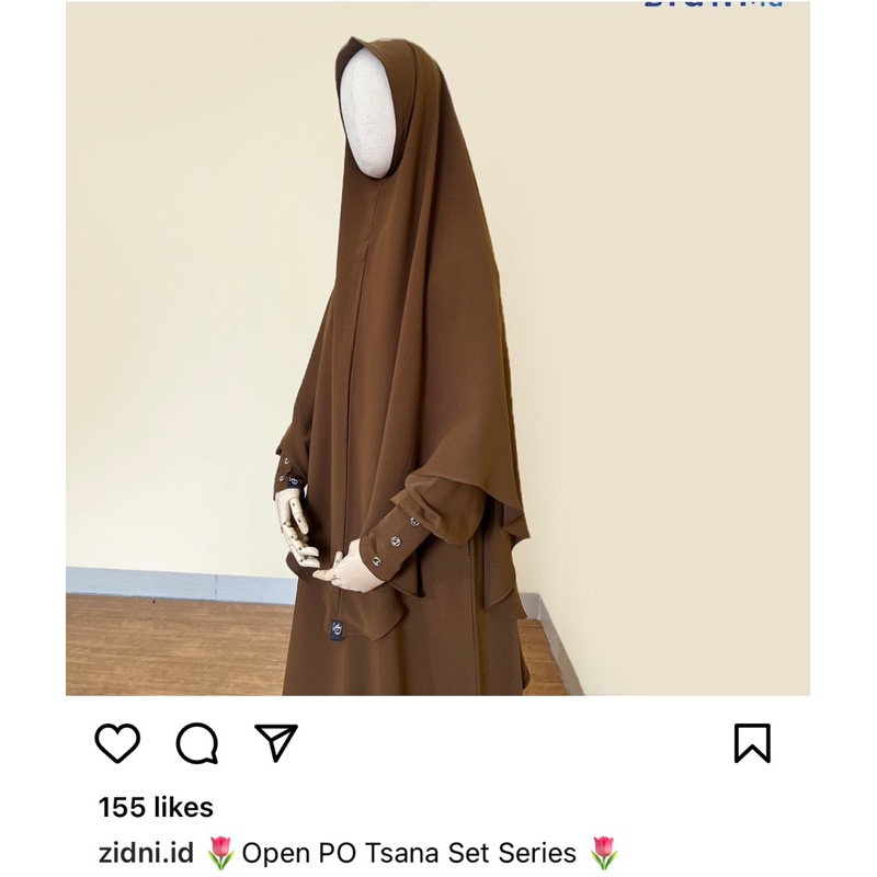 PRELOVED SATU SET GAMIS DAN KHIMAR BY ZIDNI S