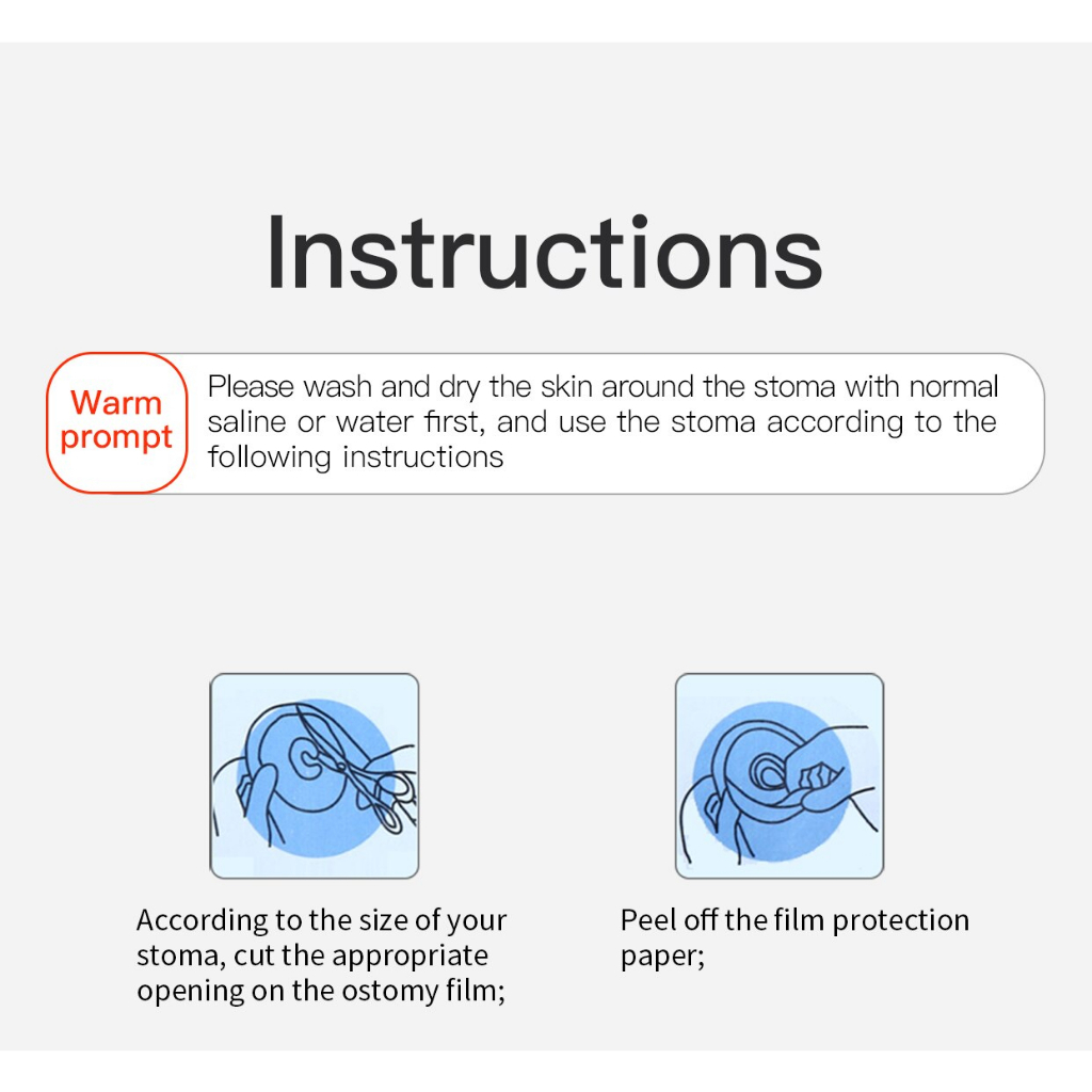 10 Pcs Tas Kolostomi yang Dapat Dilensa Tas Tas Bahan Jaring Bernapas Tas Stoma Dengan Penutupan Klip Penutupan Maks Potong 65Mm Kantong Perawatan Stoma Ukuran Super