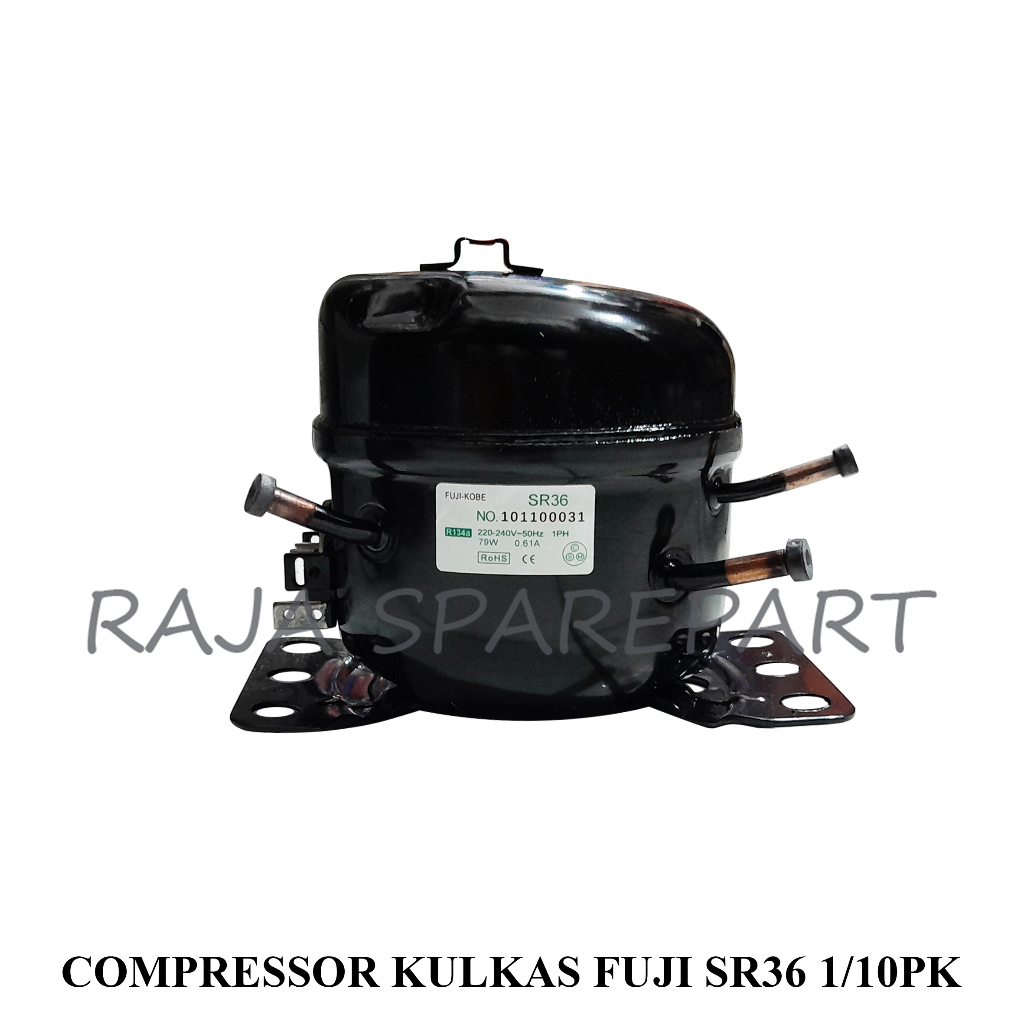 Compressor Kulkas &quot;Fuji Kobe&quot; 1/10HP SR36 (Harga Sudah Termasuk Packing Kayu)