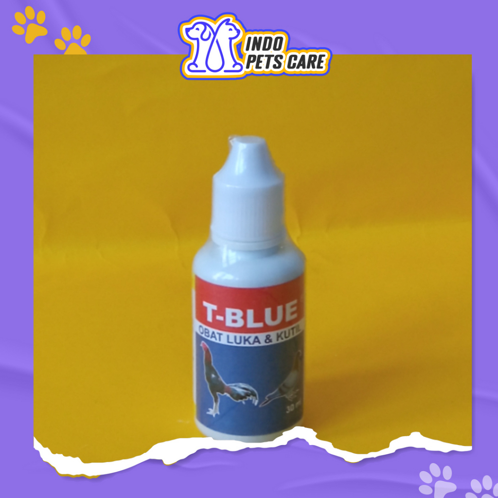 OBAT LUKA AYAM DAN BURUNG - T BLUE DROP 30 ML ORIGINAL - CAIRAN TETES UNTUK KUTIL CACAR BEKAS CAKARA