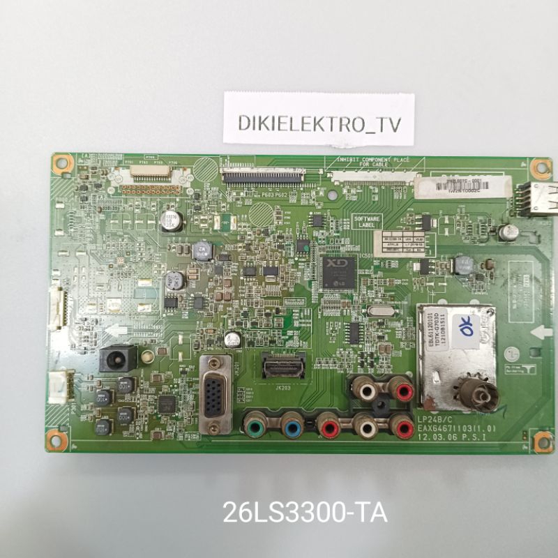 MESIN TV LG26LS3300-TA MOTHERBOARD - MAINBOARD - MOBO - MB TV