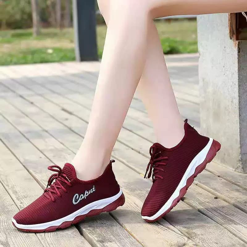 GROSIRTAS LV0104 Sepatu Sneakers Wanita Import Sport Shoes Sepatu Olahraga Wanita Rajut Polos