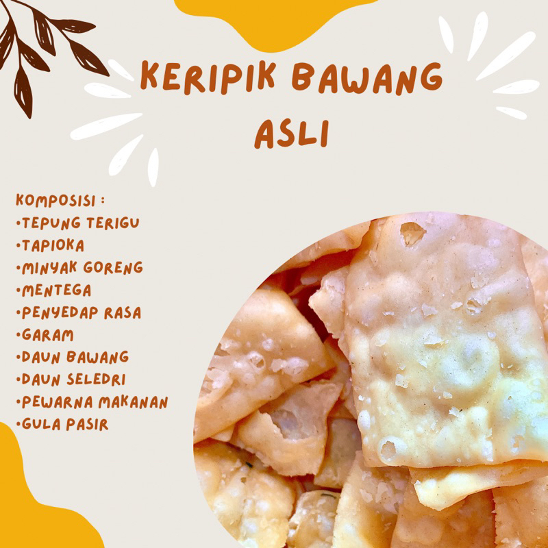 Kripik Bawang Keripik Bawang Enak Gurih Lezat 1Kg