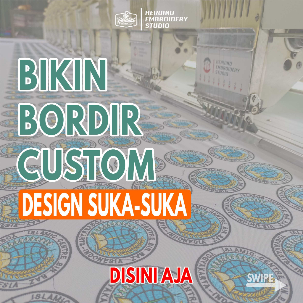 BORDIR KOMPUTER - CUSTOM DESIGN / LOGO / PAPAN NAMA BORDIR / JASA BORDIR / BORDIR KOMPUTER CUSTOM