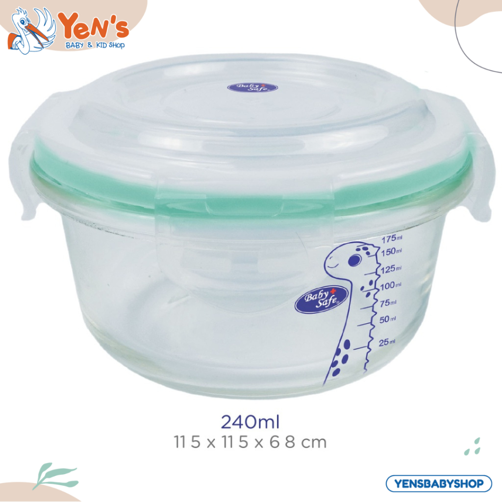 Baby Safe FC008 Glass Food Container 240ml