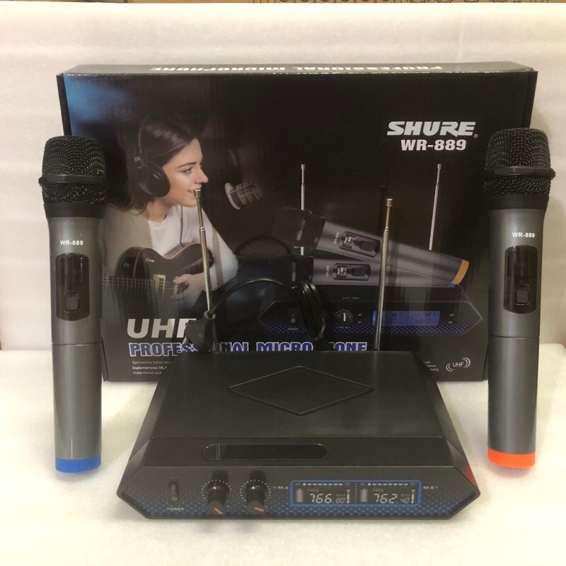 Mic Wireless Shure WR-889 / WR889 / WR 889 Handheld Ada layar