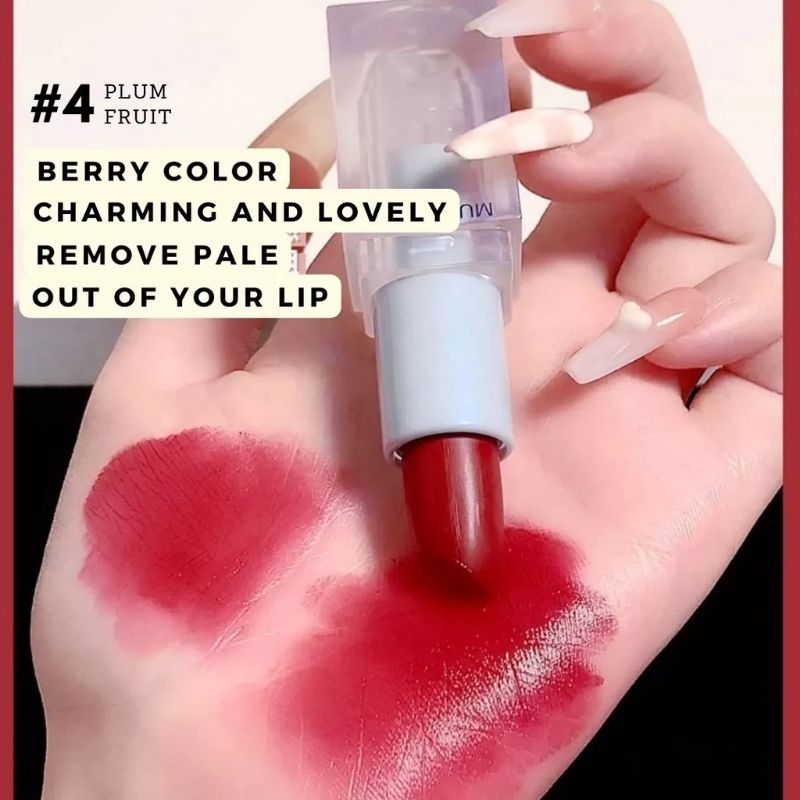 Mugeleen Lipstik Matte Lembut Tahan Lama Anti Air