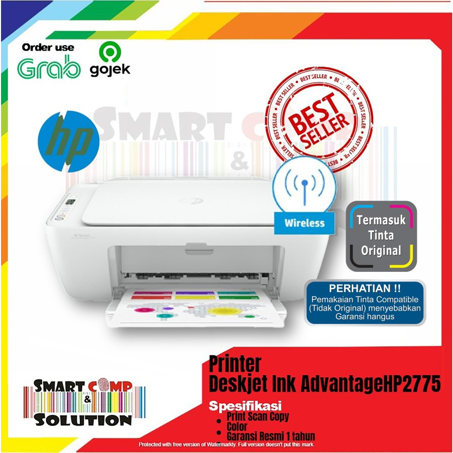 HP Deskjet Ink Advantage 2775 All In One Printer Wireless Resmi