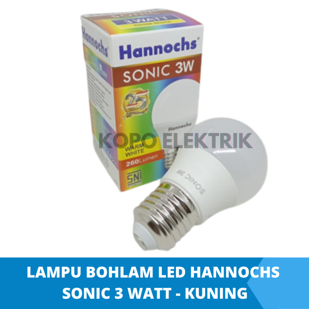 Lampu Bulb LED Hannochs Sonic 3w 5w 7w 9w 12w 15w 20w