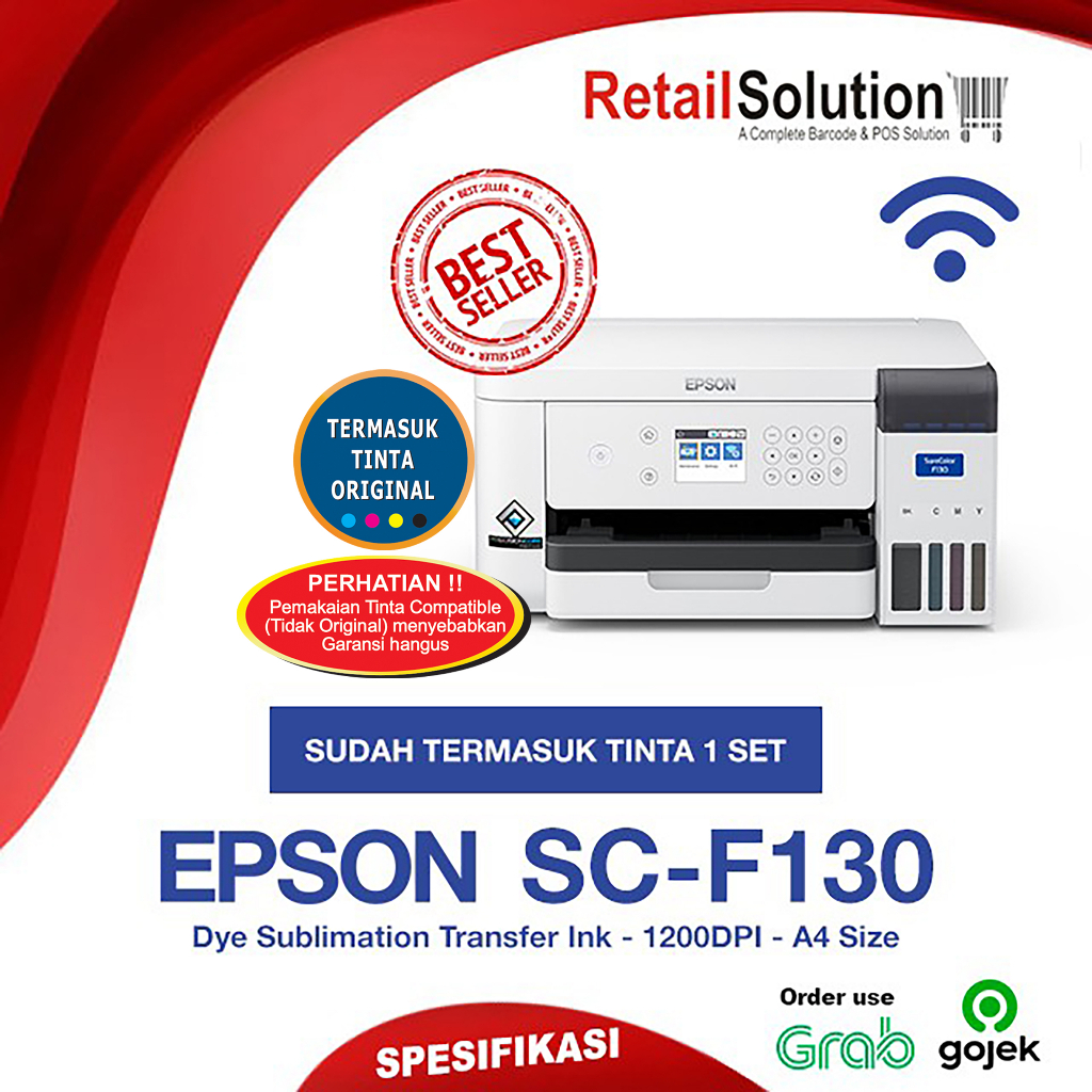 Printer Dye Sublim Tekstil WiFi - Epson SureColor SCF130 / SC-F130