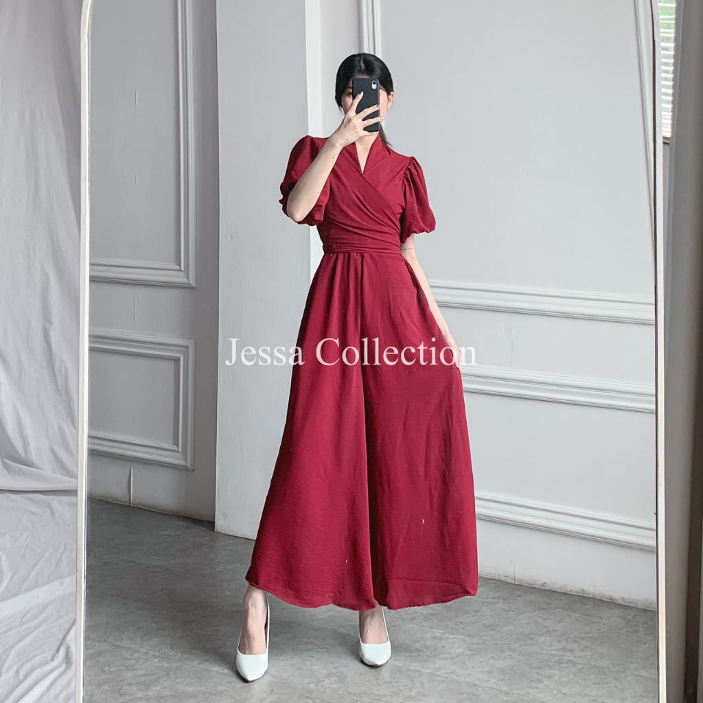 Premium Winda Ribbon Jumpsuit TH 498 CEY AIRFLOW