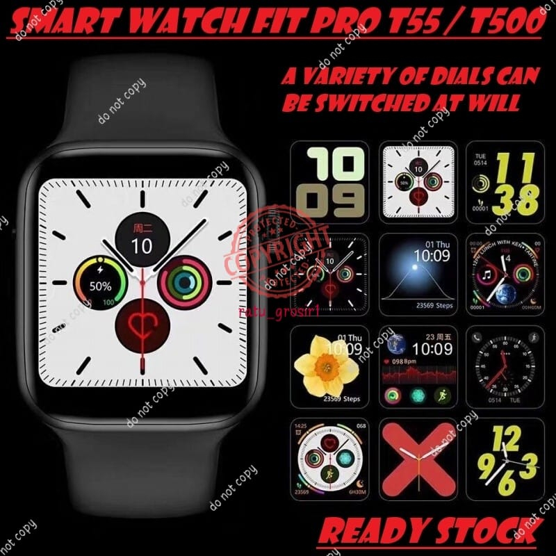 Jam Tangan Smart Watch Fit Pro T55 / T500 Bluetooth Sporty