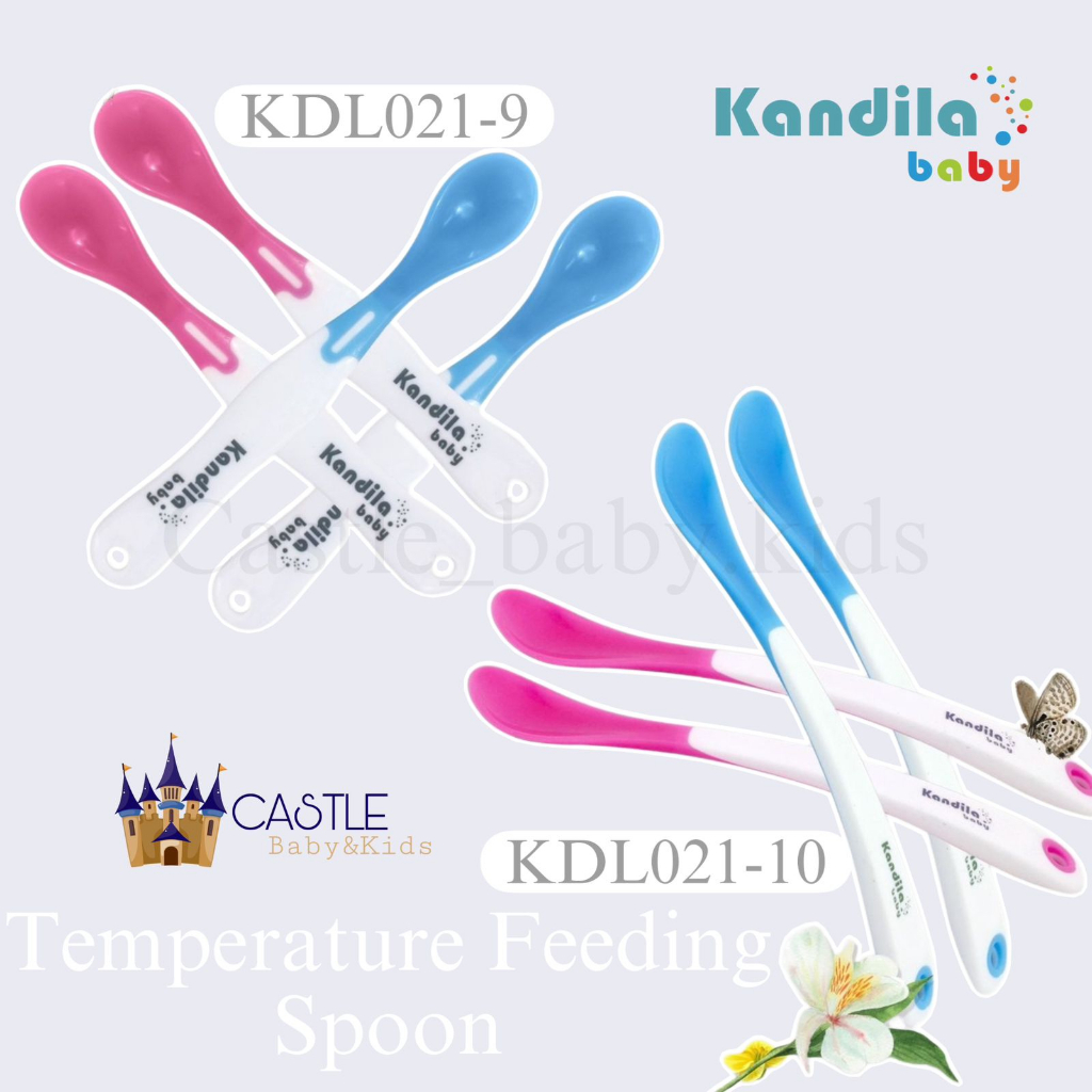 Kandila Baby - Temperature Feeding Spoon KDL021-9 KDL021-10 - Set Sendok Makan Anak Bayi