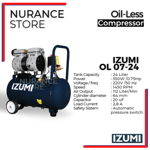 OIL LESS COMPRESSOR IZUMI OL 07-24
