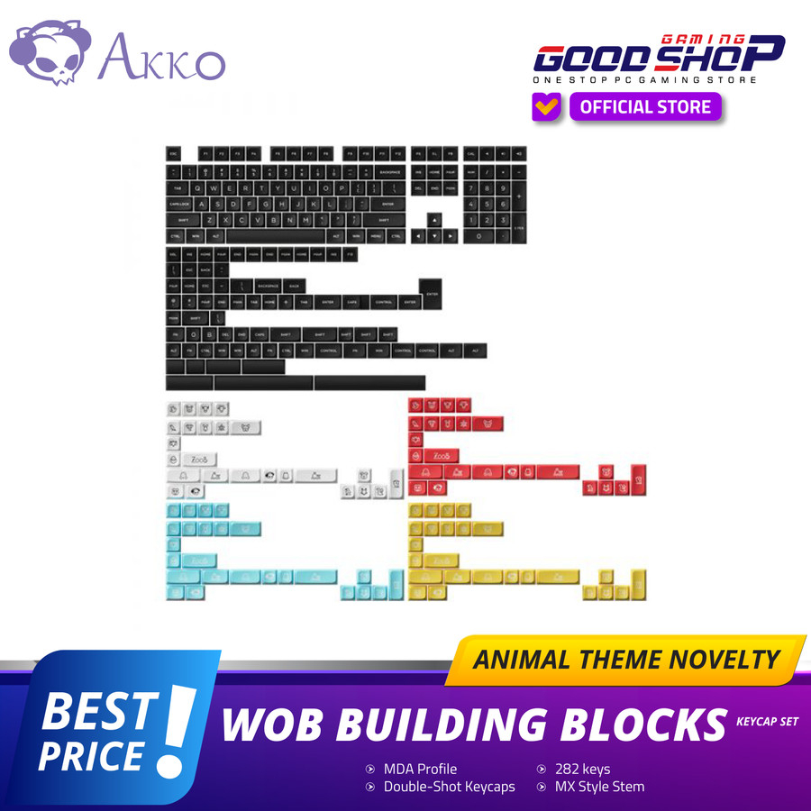 Akko WOB Building Blocks Keycap Set(282Key)