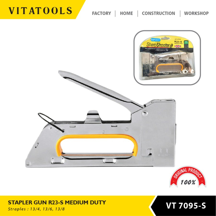 

STAPLES GUN VITATOOLS R23-S MEDIUM 4, 6, 8 - STAPLER GUN DUTY