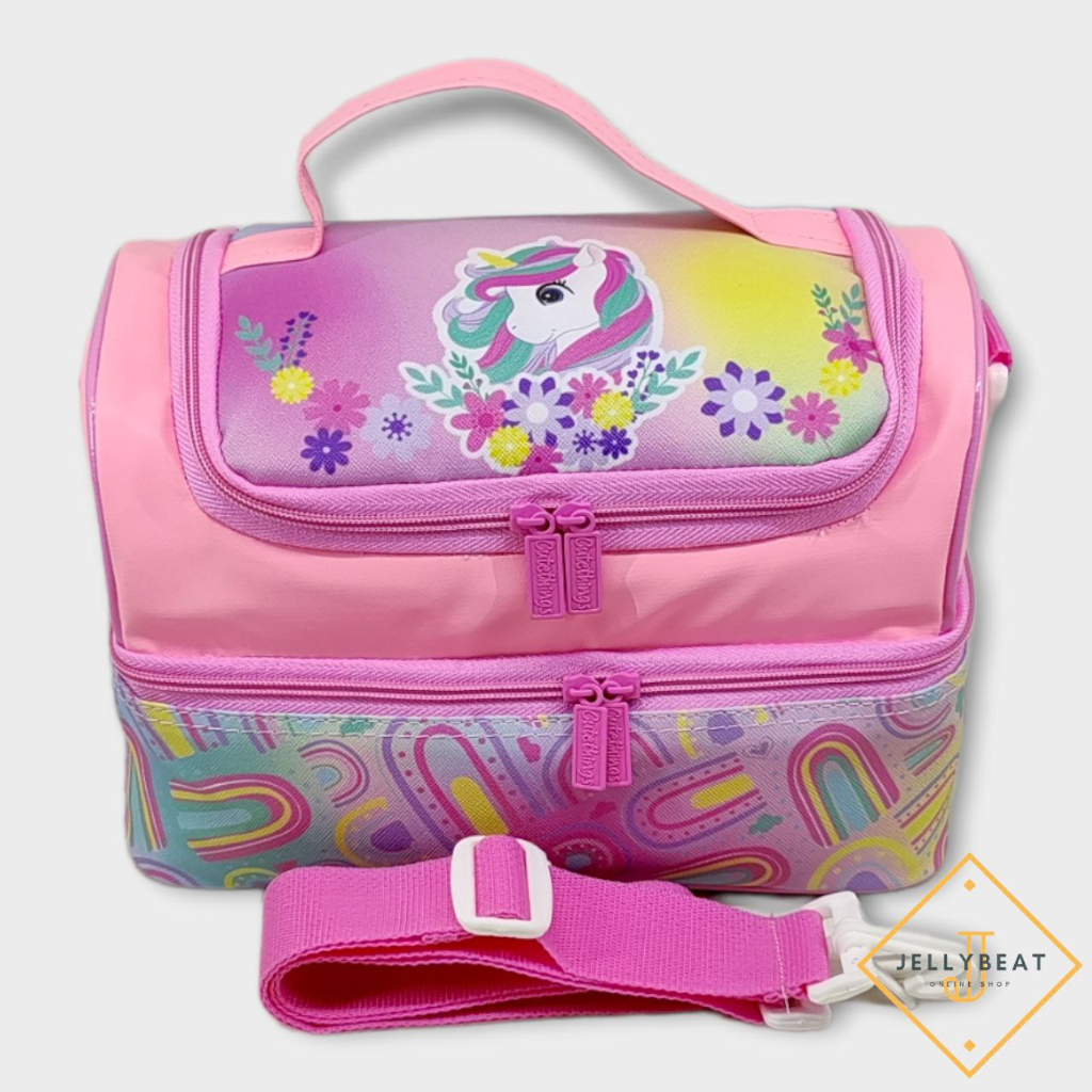 Tas Susun MOTIF UNICORN RAINBOW / Tas Slempang Smiggle /Lunch Bag Susun
