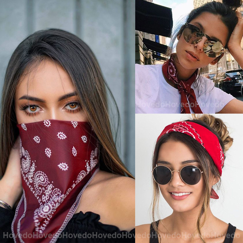 Syal Bandana Slayer  Kapas Murni Kapas Paisley Multifungsi Sorban Olahraga Hip-hop Hip-hop Luar Persegi Syal Sorban Red Black Masker Mulut Harga Grosir  Retro