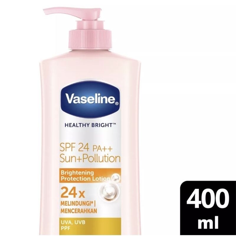 Vaseline Healthy Bright Body Lotion Sun+Pollution Protection SPF 24 PA++ 400 ml - Perfect 10 400 ML