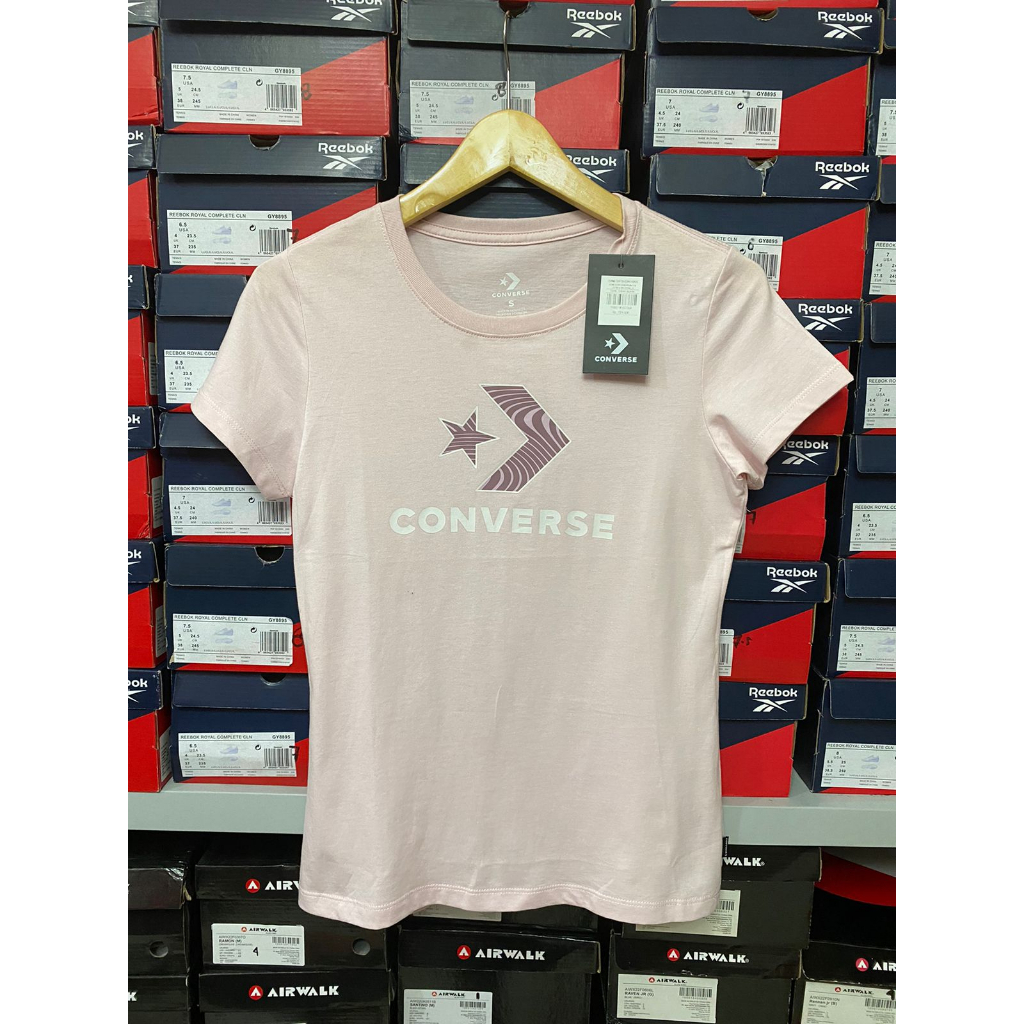 Convers Star Chevron Tee Rose CONLT2072653ROS00S Kaos Wanita Original