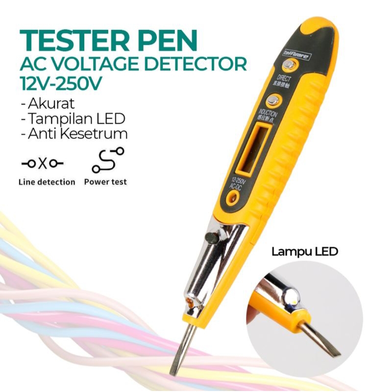 Taspen digital Taffware Aneng tester non contact AC 12v-250v tespen digital