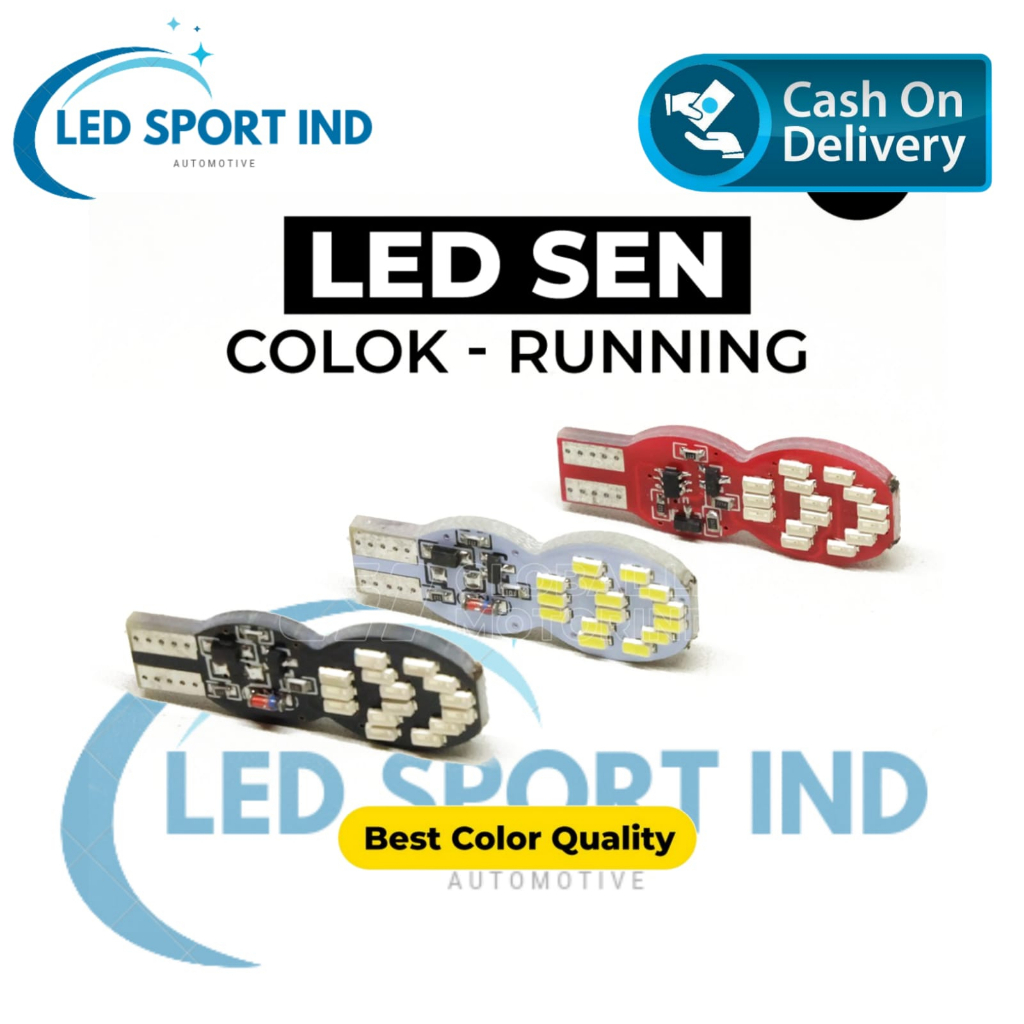 Lampu LED Sen Senja T10 30Led Running Motor Mobil DC 12Volt New Lampu Led Senja