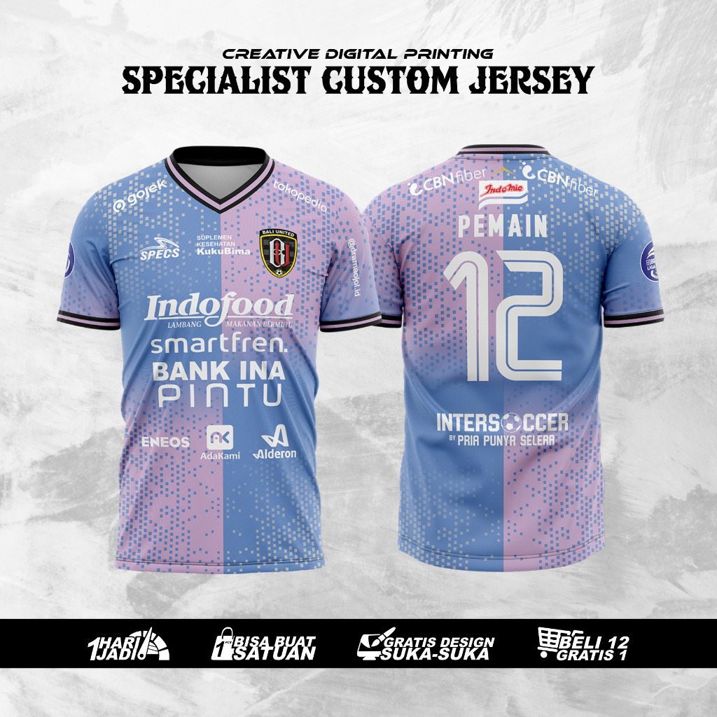 JERSEY BALI UNITED FC GK HOME 2022 FREE NICKNAME FULL PRINTING