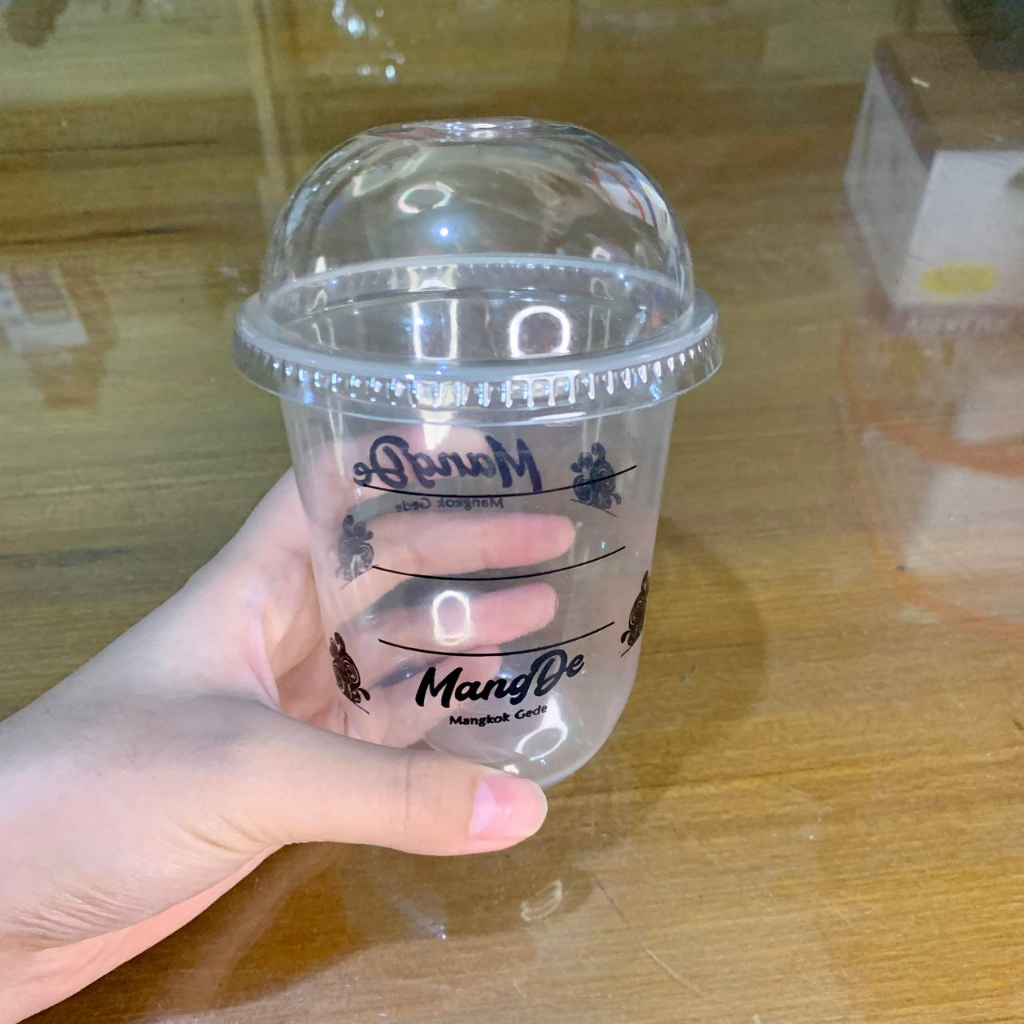 JT - Gelas Plastik Cup Minuman Thai Tea + Tutup Cembung 12 oz 360 ml / DomeLid / Cup Minuman Bubble Tea MangdeJT - Gelas Plastik Cup Minuman Thai Tea + Tutup Cembung 12 oz 360 ml / DomeLid / Cup Minuman Bubble Tea Mangde