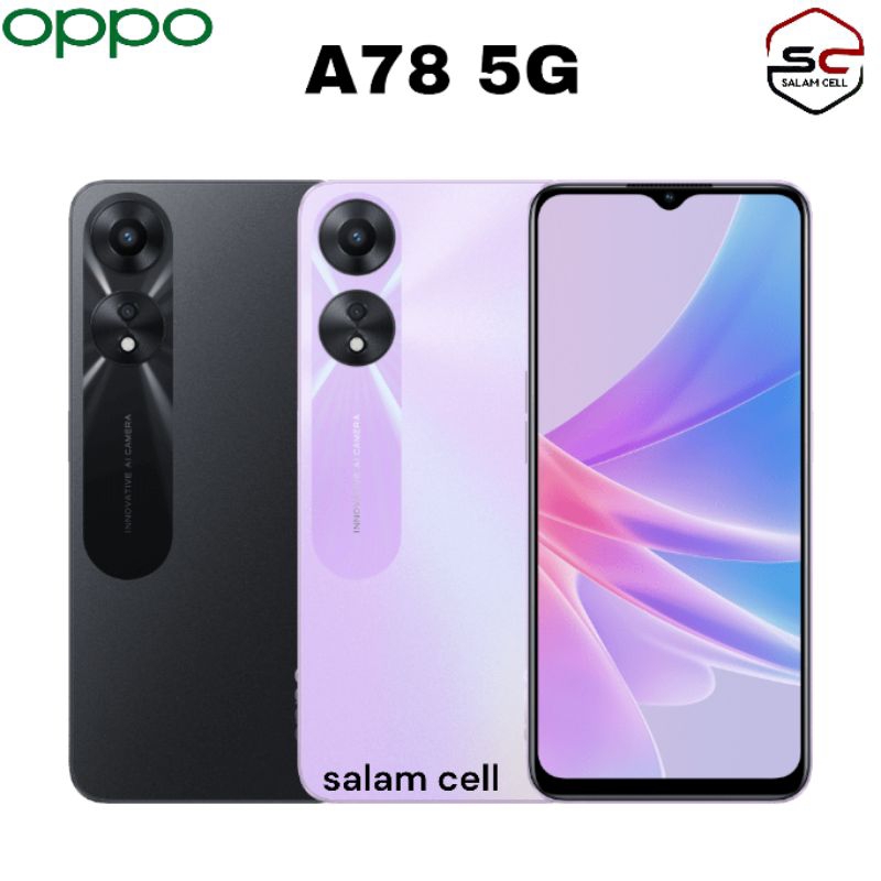 Oppo A78 5G Ram 8+8/128GB 33W SUPER VOOC+5000 mAh Battery Original Garansi Resmi