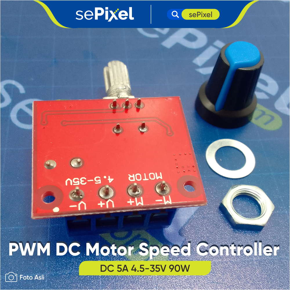 PWM Dimmer DC 5A 4.5-35V 90W Motor Speed Dimmer Controller Kecepatan
