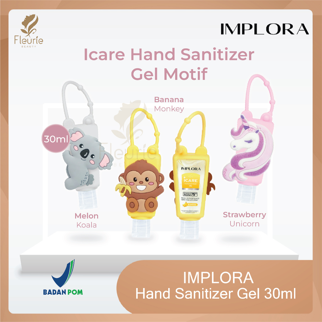 Implora Icare Hand Sanitizer Gel Karakter 30ml Original BPOM