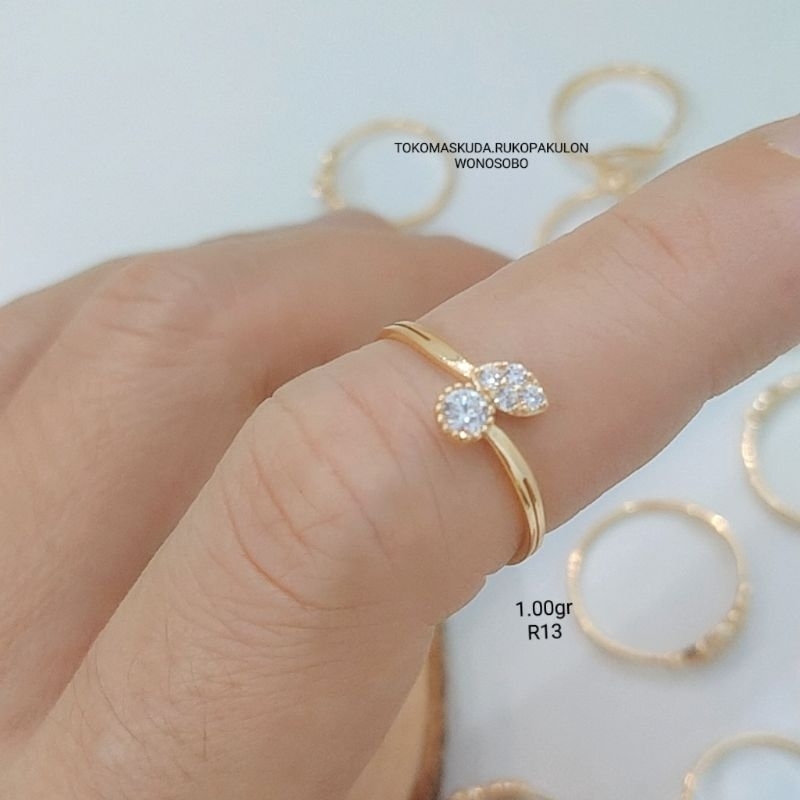 Cincin elegan (emas kadar 8K)