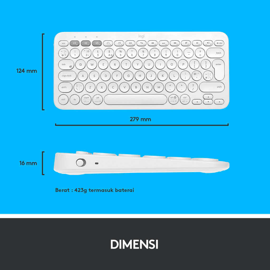 Logitech K380 Keyboard Wireless Bluetooth Multi-Device