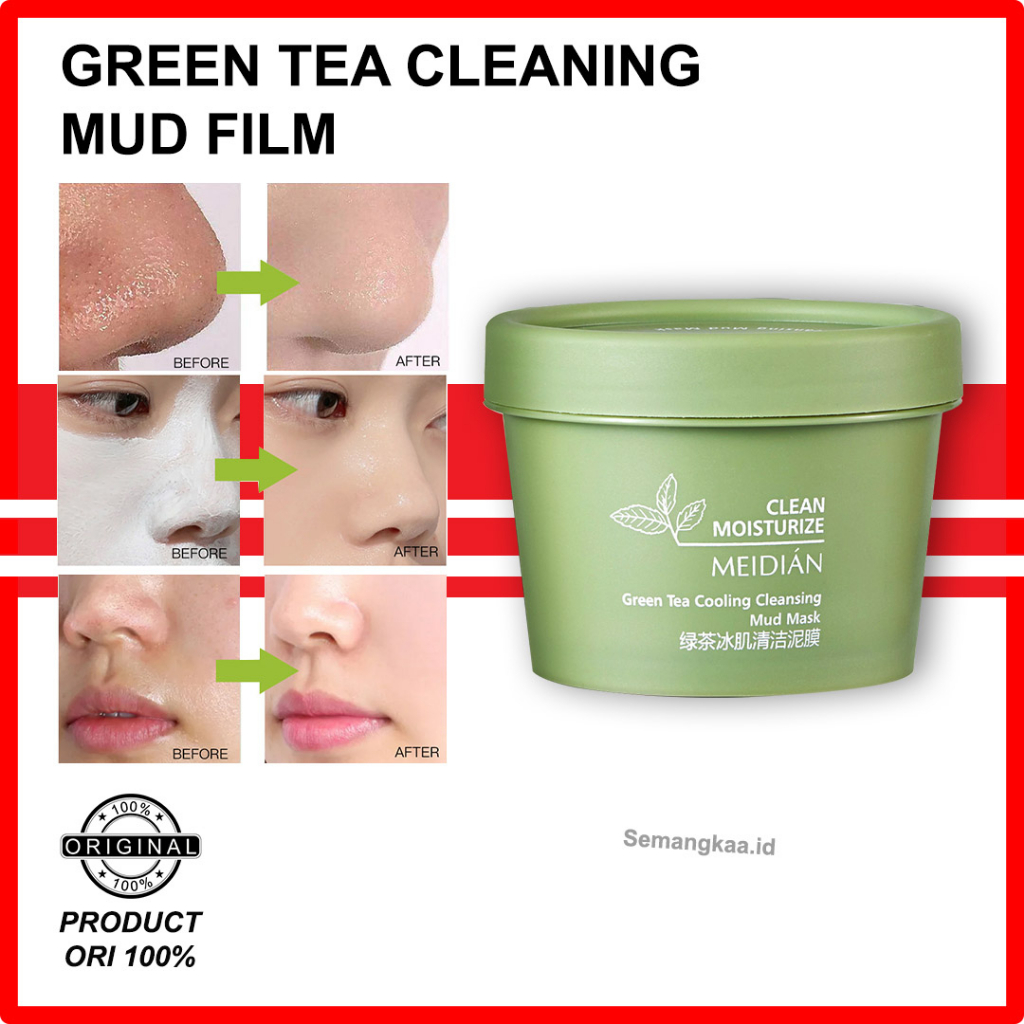 BPOM MAIGOOLE  Masker Wajah Green Tea Cleasing Clay Mask Perawatan Kecantikan 100g XX033