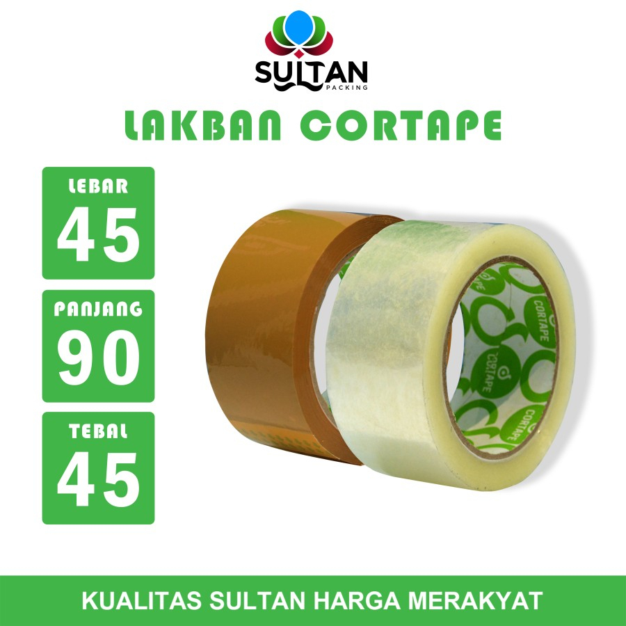 

Lakban BENING 45mm x 90yard Cortape isolasi OPP Tape