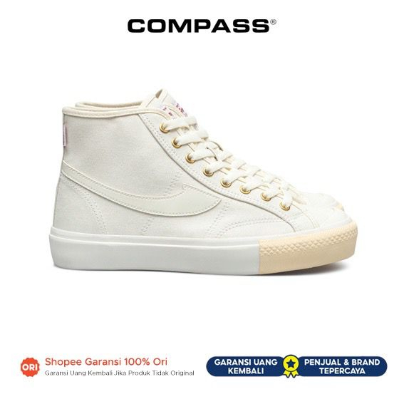 Sepatu Compass Gazelle Hi Cream