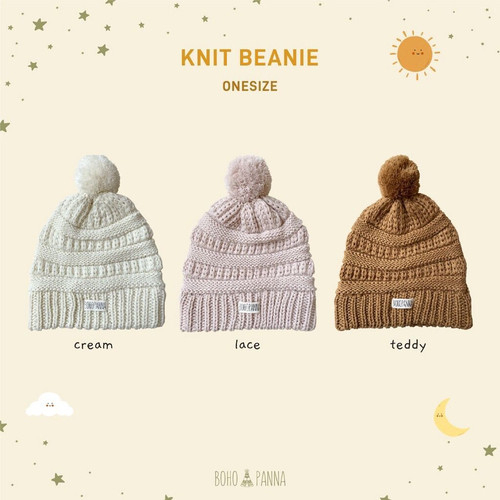 Topi Kupluk Rajut Bayi Anak Bohopanna Knit Beanie Kid